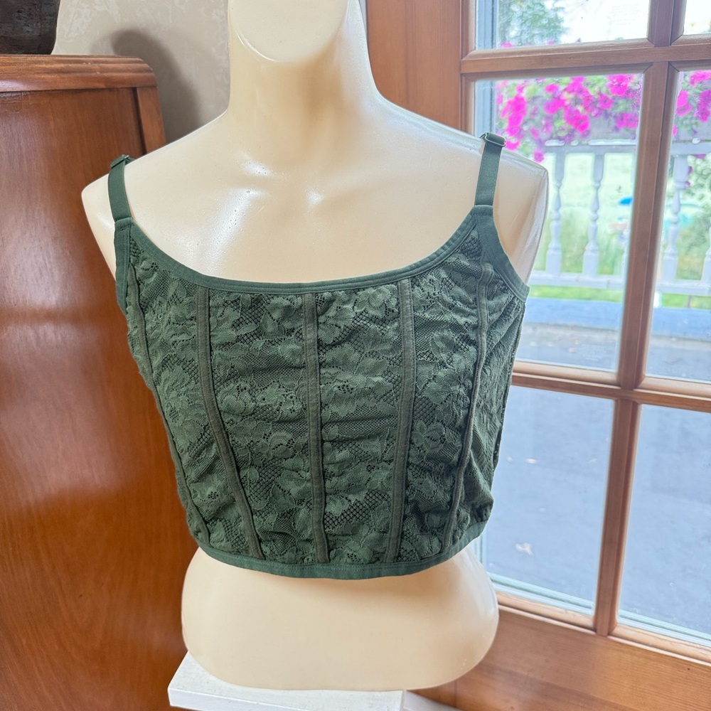 Colsie Olive Lace Bralette. Size XL